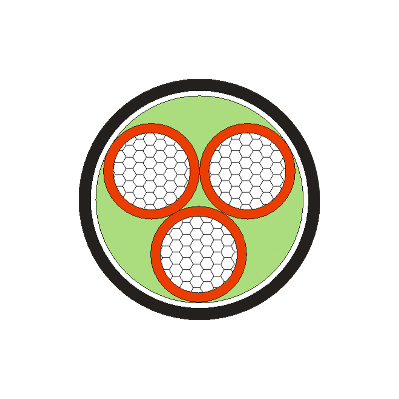 XLPE/PVC-isoliertes Stromkabel für Nennspannung 0,6/1 kV