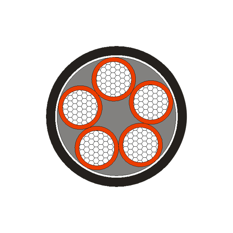 XLPE/PVC-isoliertes Stromkabel für Nennspannung 0,6/1 kV