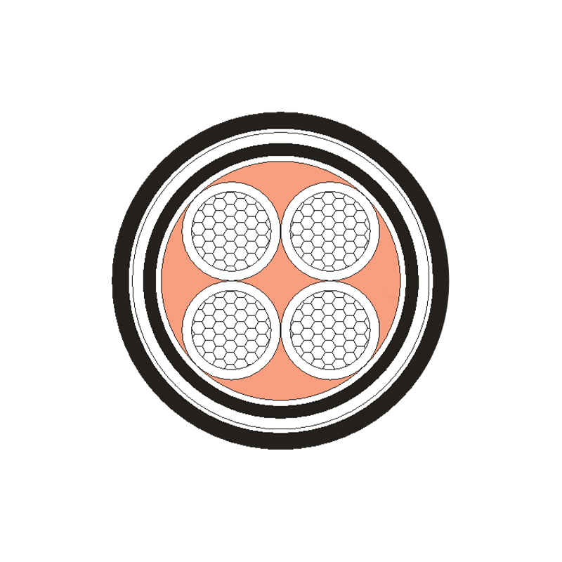 XLPE/PVC-isoliertes Stromkabel für Nennspannung 0,6/1 kV